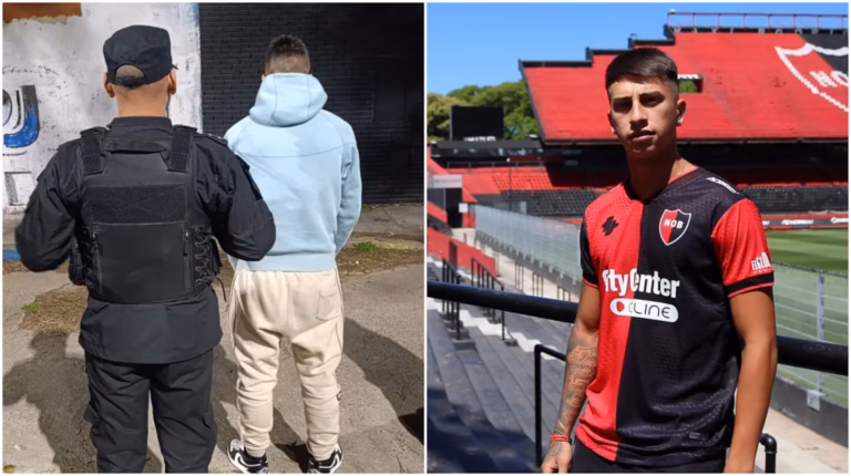 Detuvieron a un futbolista de Newell’s en Rosario: iba en un auto con un arma
