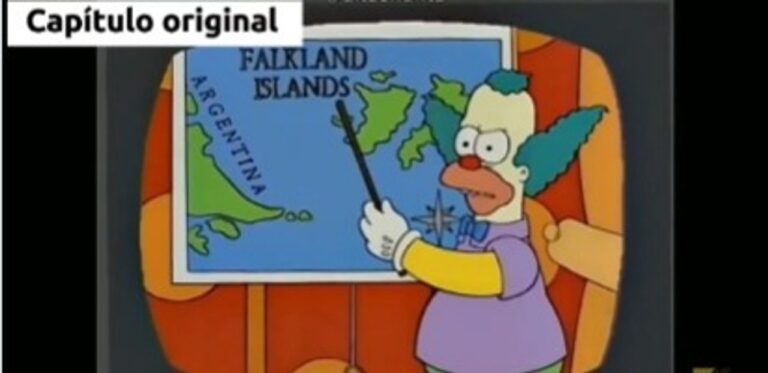 Telefe eliminó una escena de “Los Simpson” que mencionaba las Malvinas